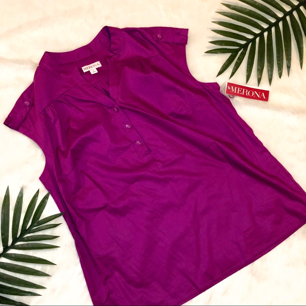 **SOLD** NWT | Merona | Sleeveless Blouse - Picture 2 of 4